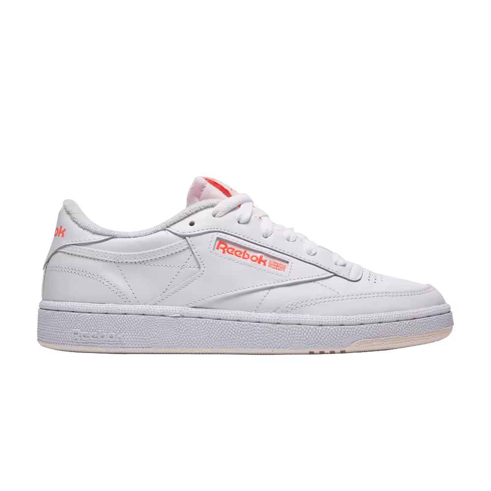 Reebok Women's Club C 85 White Orange Flare