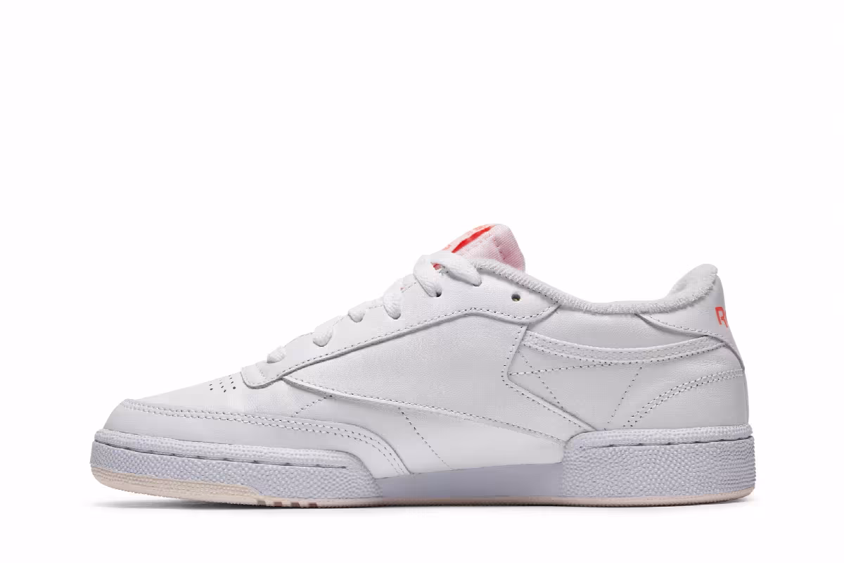 Reebok Women's Club C 85 White Orange Flare, view 4