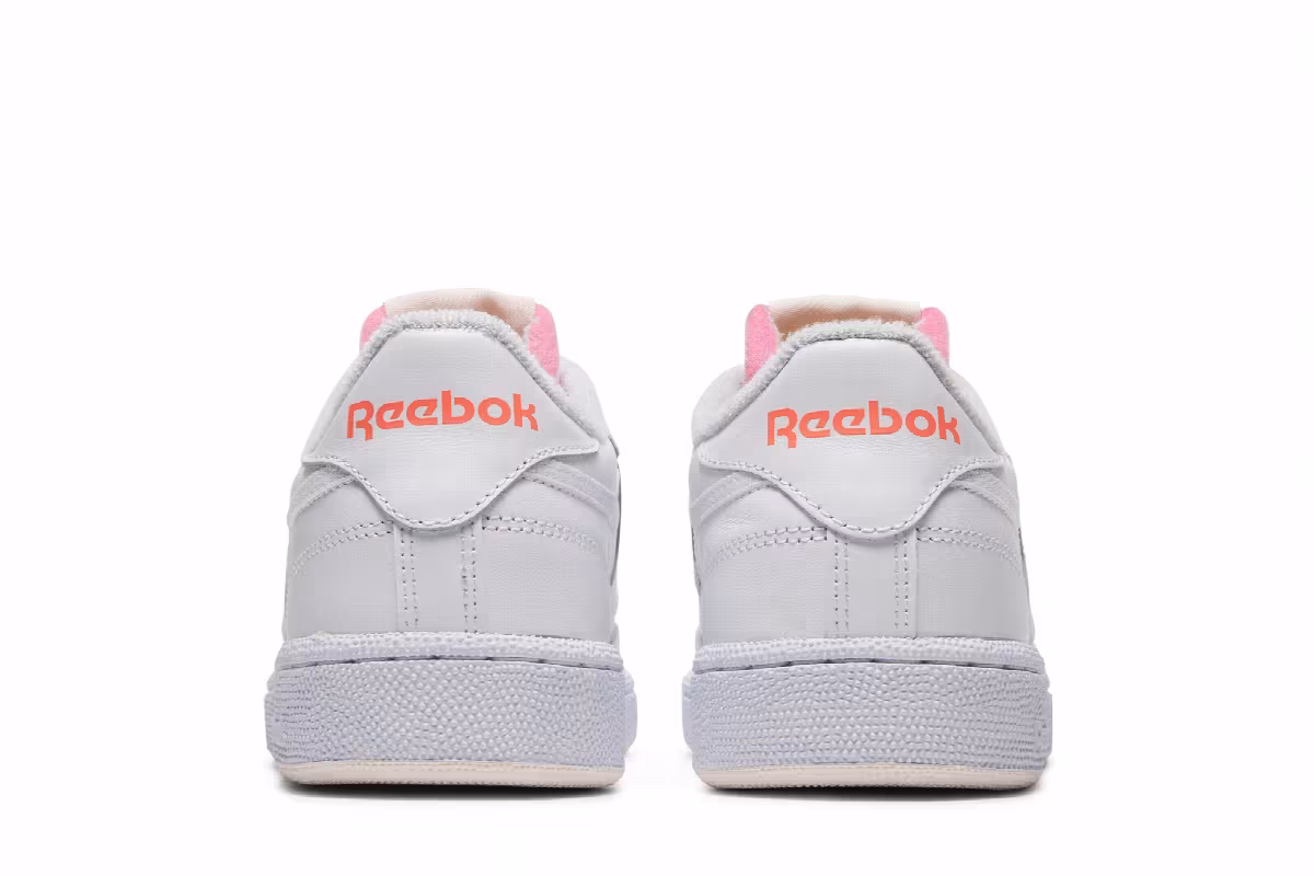Reebok Women's Club C 85 White Orange Flare, view 7