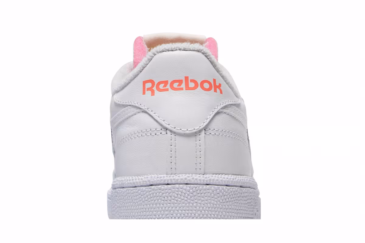 Reebok Women's Club C 85 White Orange Flare, view 8