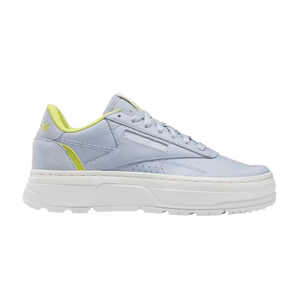 Reebok Women's Club C Double Geo Gable Grey Acid Yellow