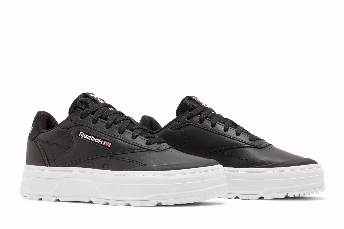 Reebok Women's Club C Double Geo Black White, view 9