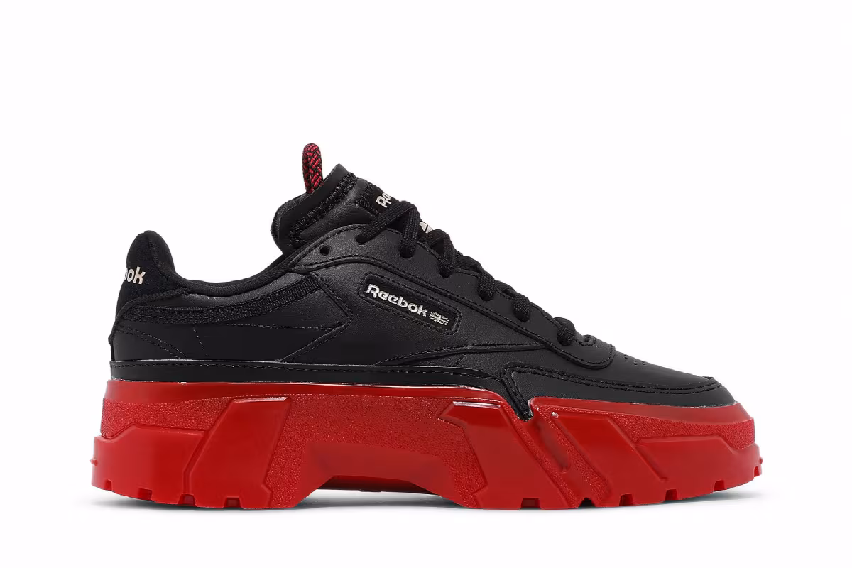 Reebok Cardi B x Club C J Black Vector Red, view 2