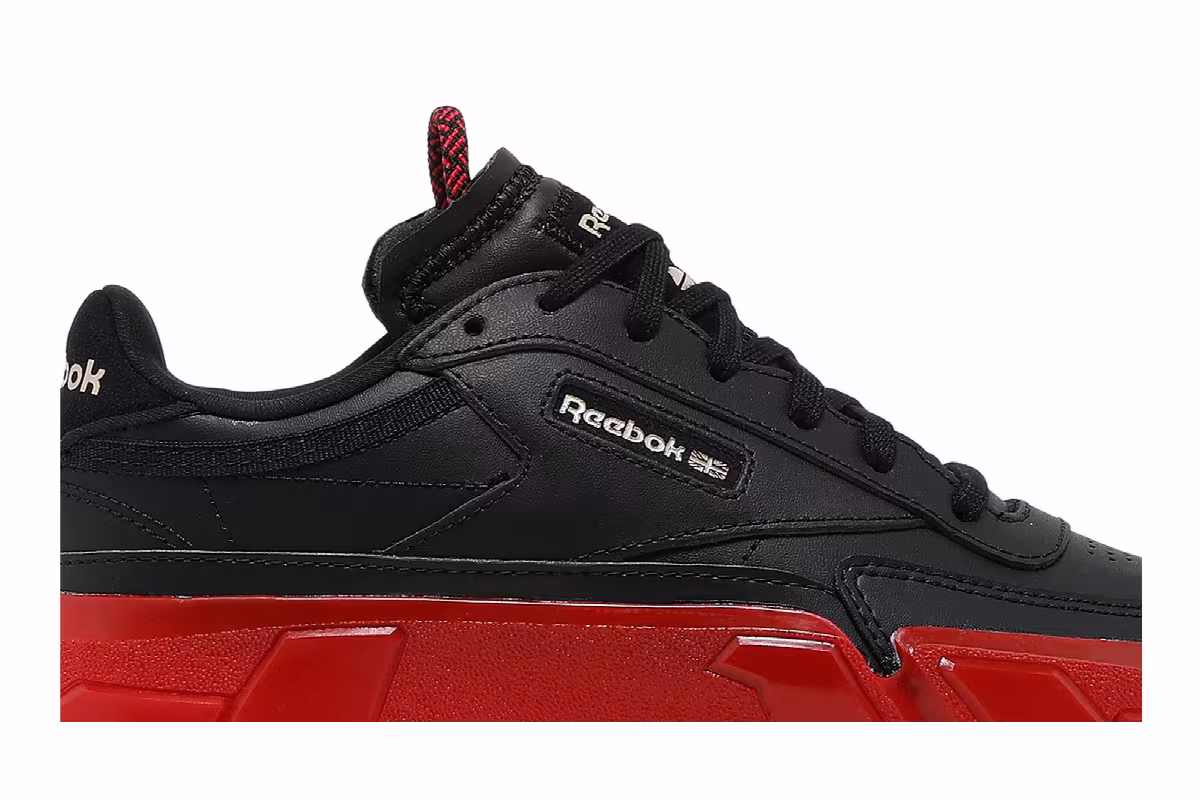 Reebok Cardi B x Club C J Black Vector Red, view 3