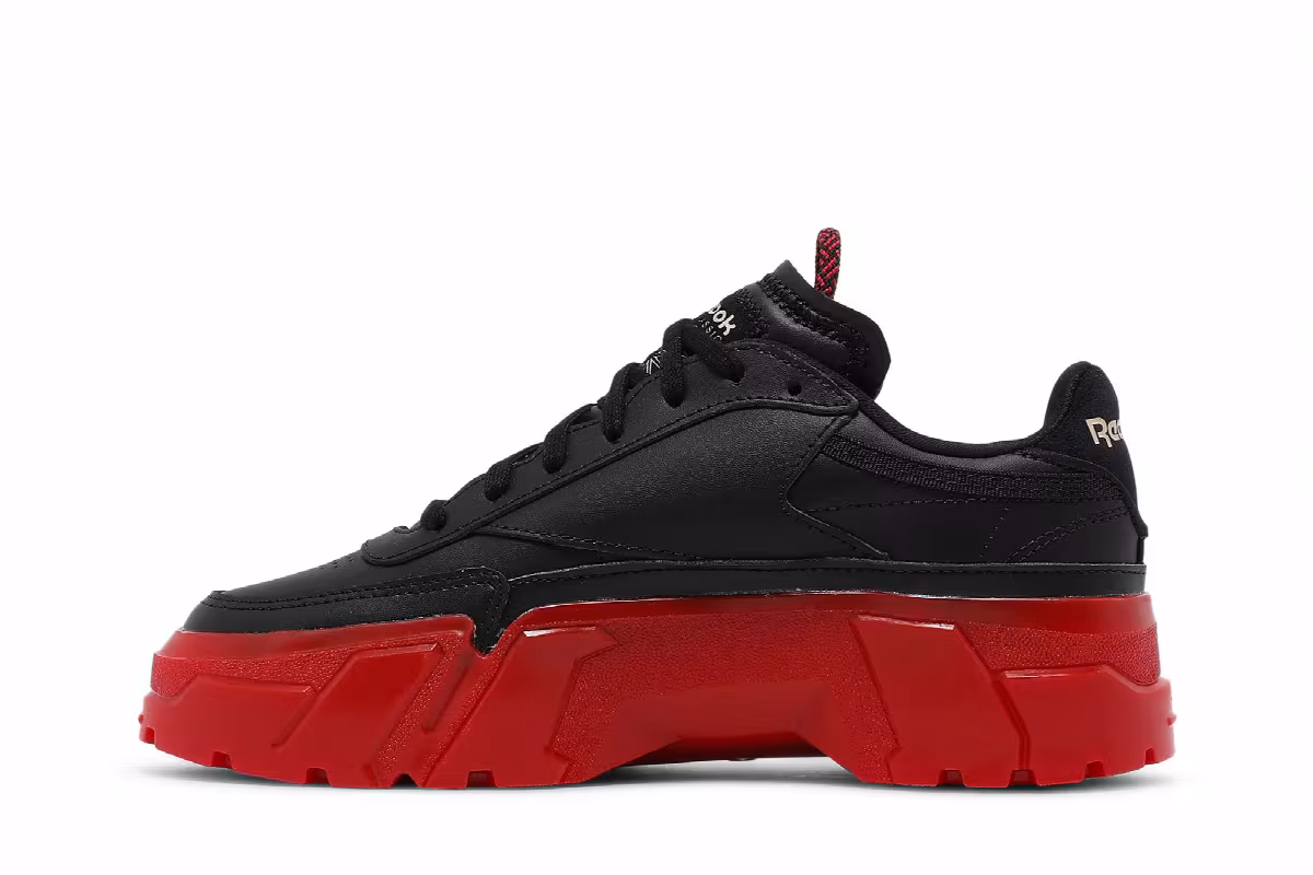 Reebok Cardi B x Club C J Black Vector Red, view 4