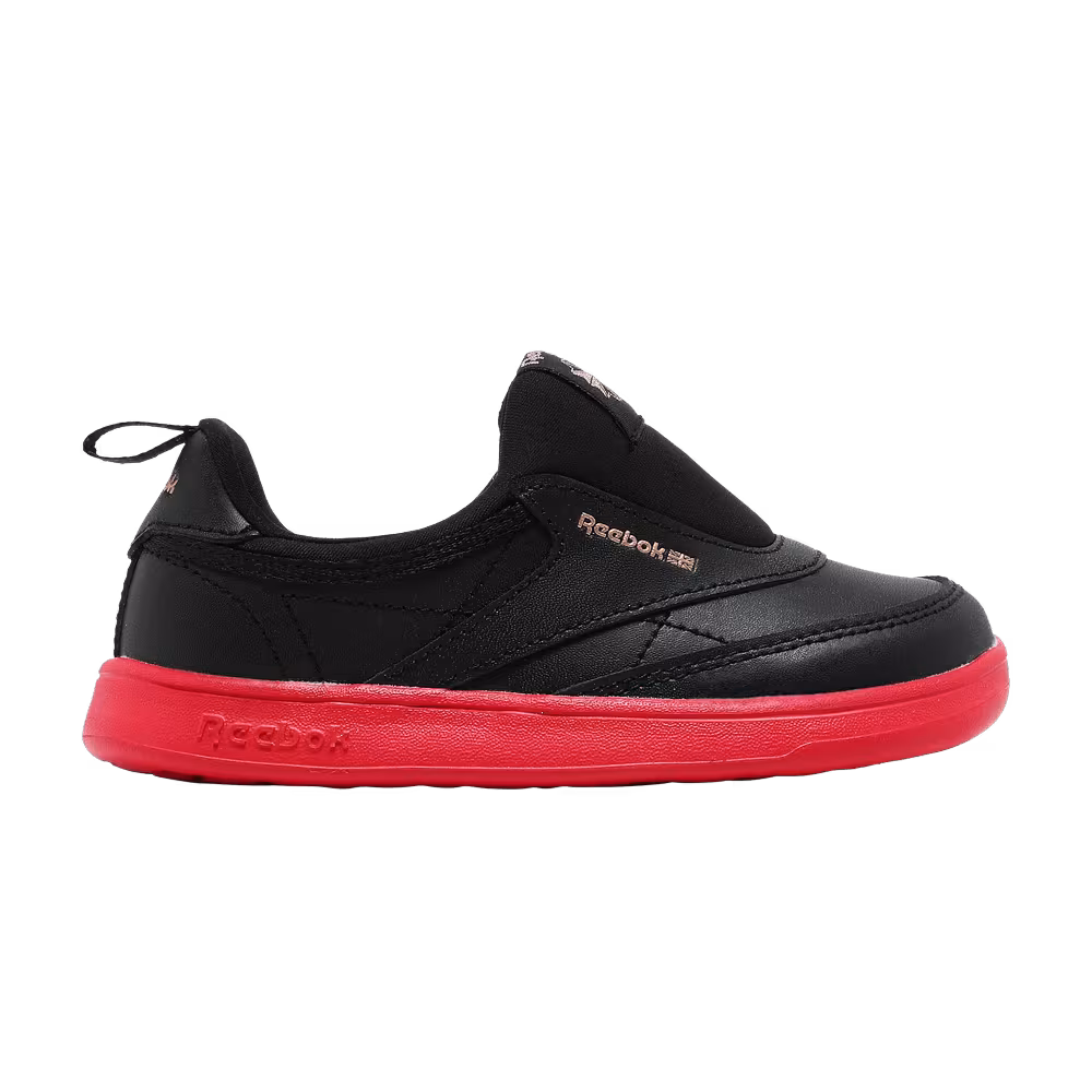 Reebok Cardi B x Club C Slip-On 3 Toddler Black Vector Red