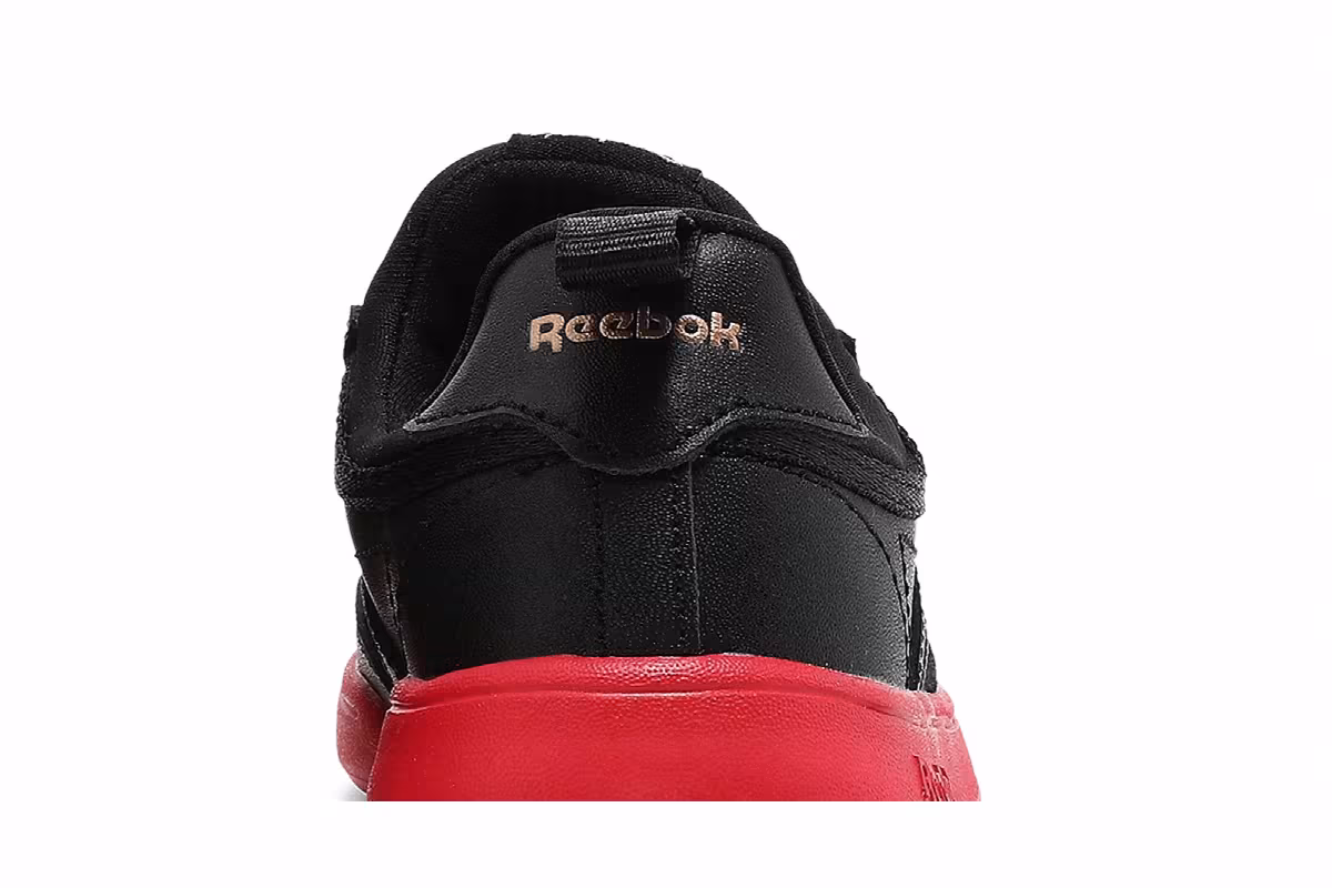 Reebok Cardi B x Club C Slip-On 3 Toddler Black Vector Red, view 8