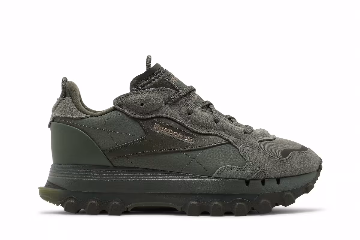 Cardi B x Reebok Women's Classic Leather Hunter Green, view 2