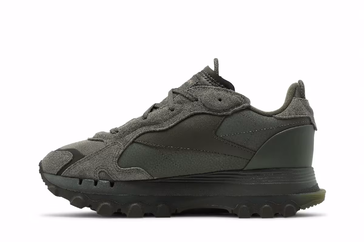 Cardi B x Reebok Women's Classic Leather Hunter Green, view 4