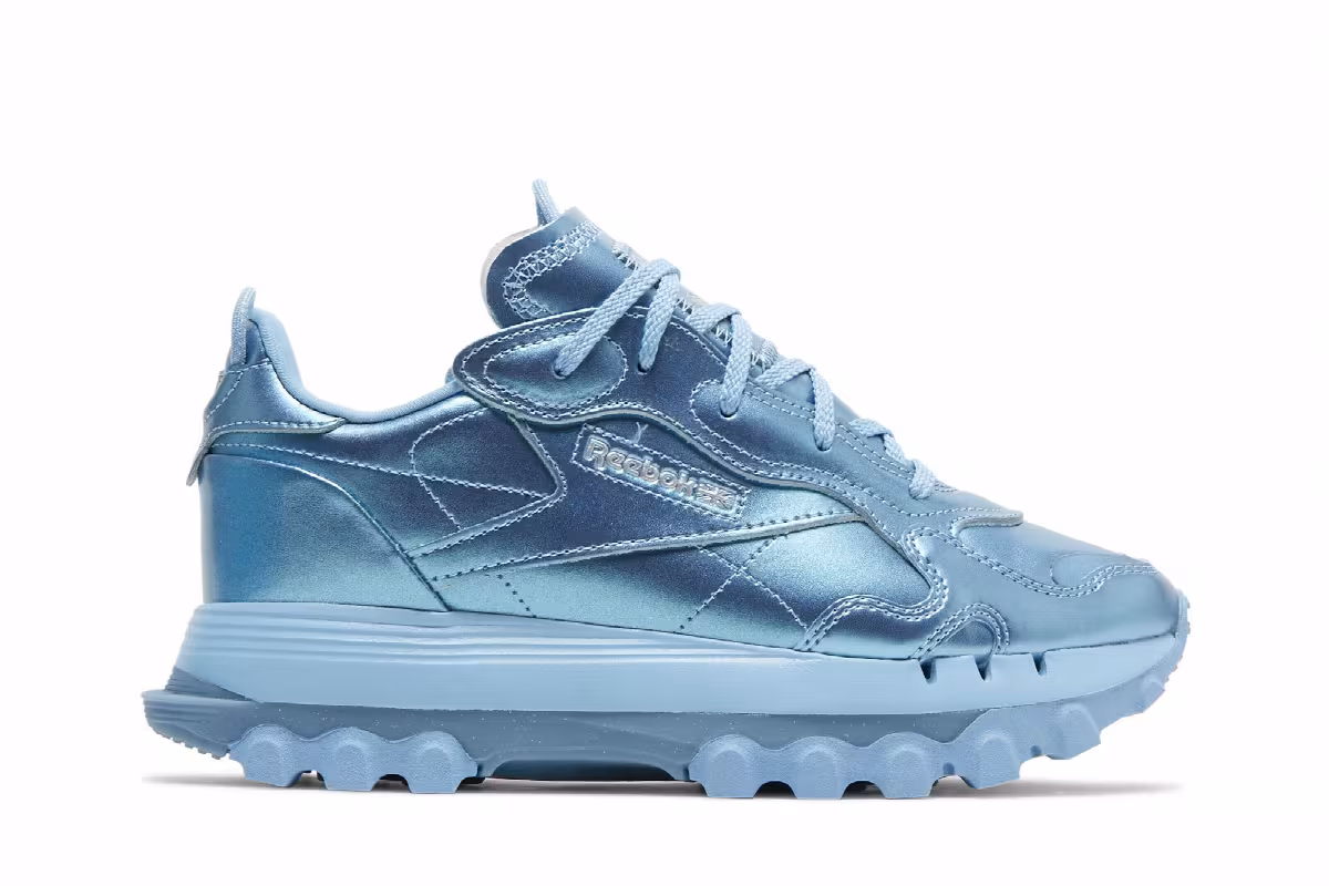 Cardi B x Reebok Women's Classic Leather Fluid Blue, view 2