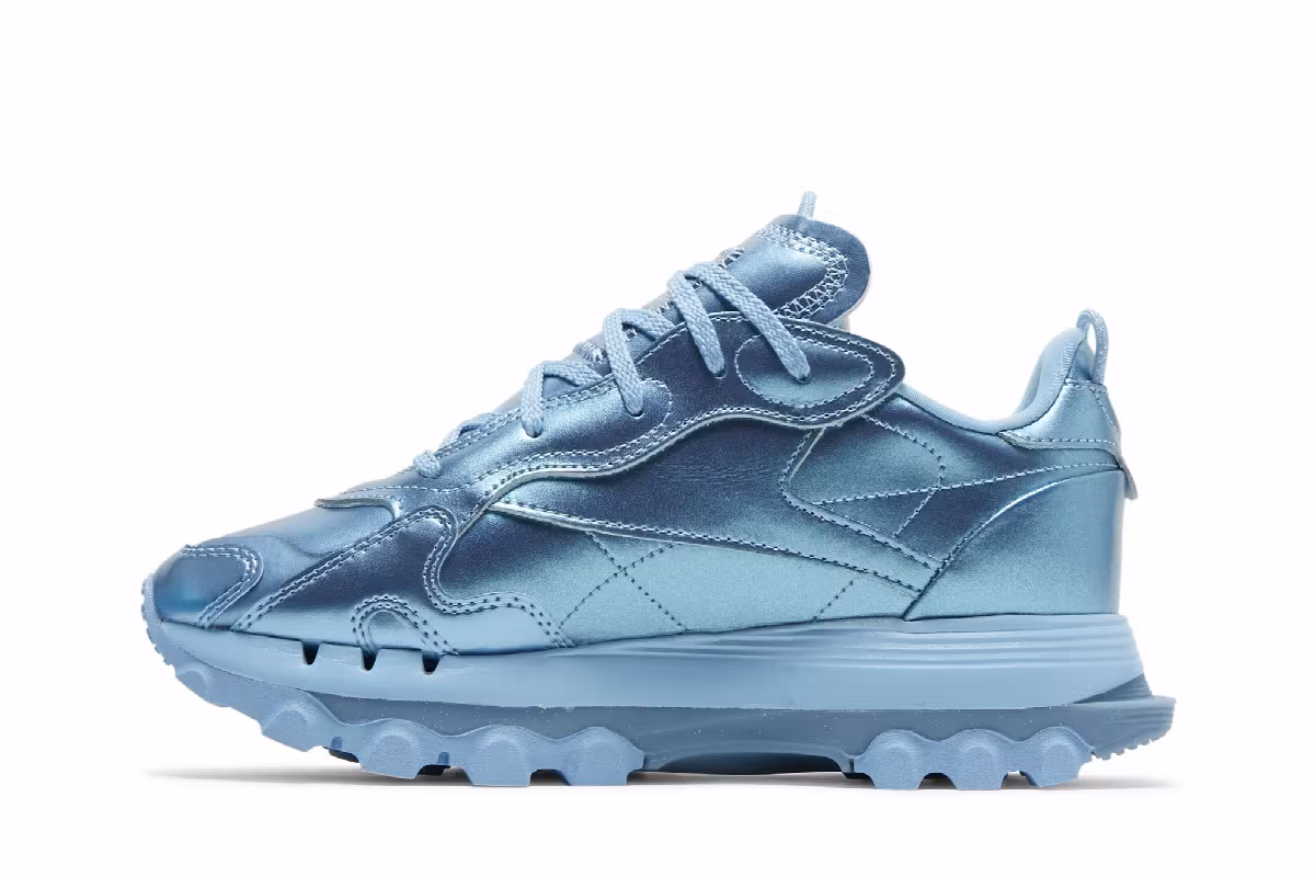 Cardi B x Reebok Women's Classic Leather Fluid Blue, view 4