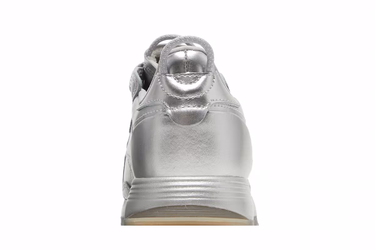 Cardi B x Reebok Women's Classic Leather Silver Metallic Pewter, view 8