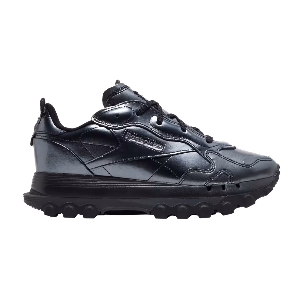 Cardi B x Reebok Women's Classic Leather Black Dark Silver