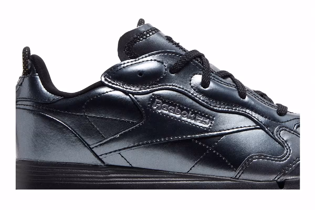 Cardi B x Reebok Women's Classic Leather Black Dark Silver, view 3