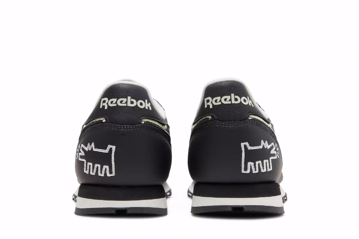 Keith Haring x Reebok Classic Leather Dog Blackboard Chalk Drawing, view 7