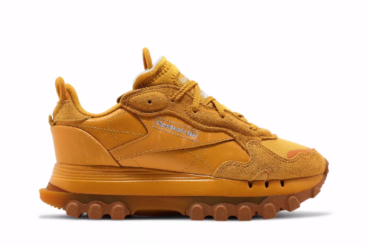 Cardi B x Reebok Women's Classic Leather Bright Ochre, view 2
