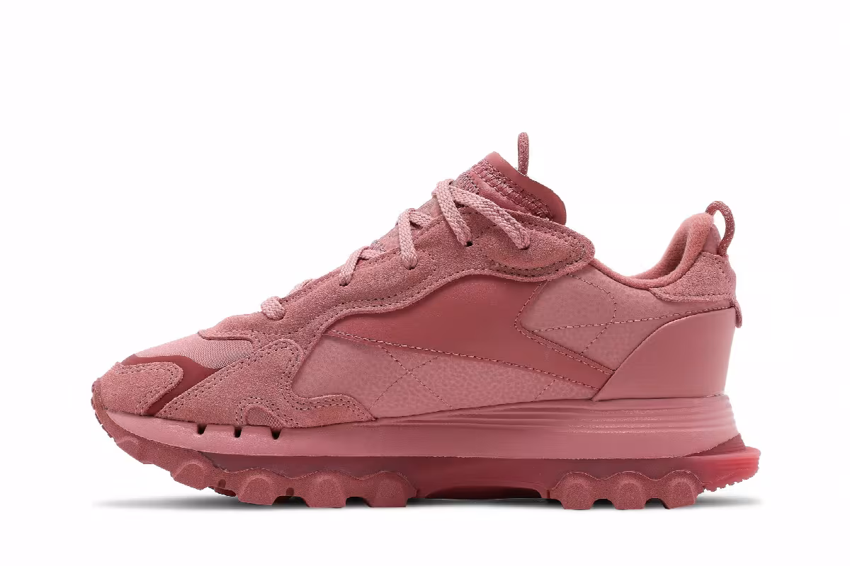 Cardi B x Reebok Women's Classic Leather Sandy Rose, view 4