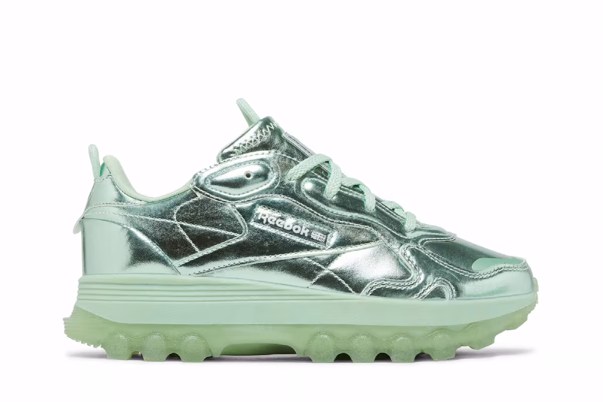 Cardi B x Reebok Classic Leather Big Kid Semi Pixel Mint, view 2