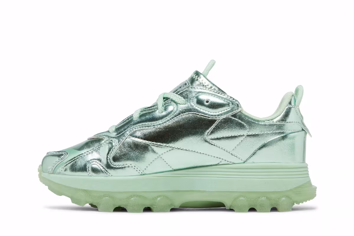 Cardi B x Reebok Classic Leather Big Kid Semi Pixel Mint, view 4