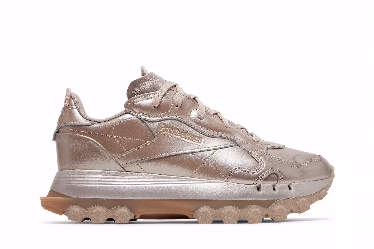 Cardi B x Reebok Women's Classic Leather Rose Gold Champagne, view 2