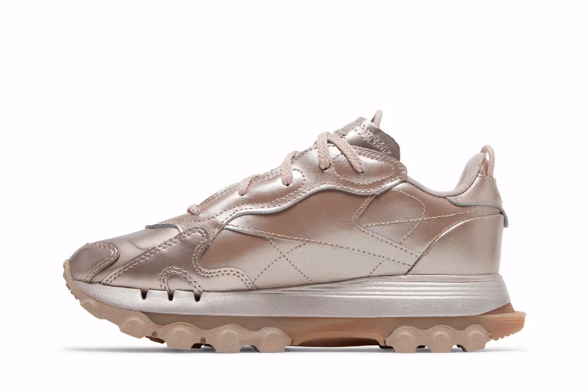 Cardi B x Reebok Women's Classic Leather Rose Gold Champagne, view 4
