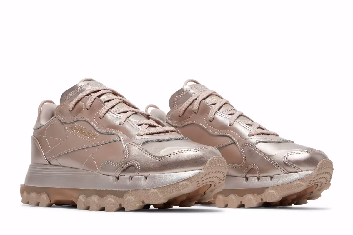 Cardi B x Reebok Women's Classic Leather Rose Gold Champagne, view 9