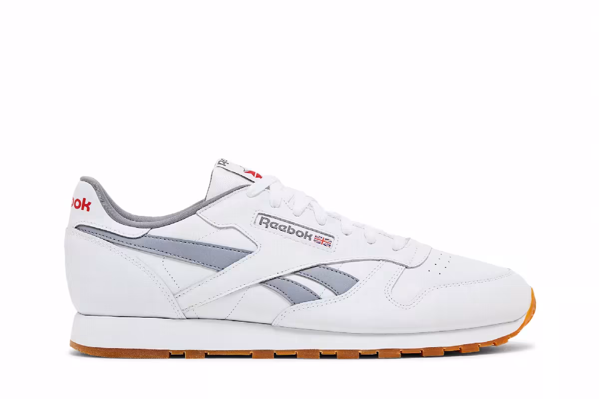 Reebok Classic Leather White Cold Grey Gum, view 2