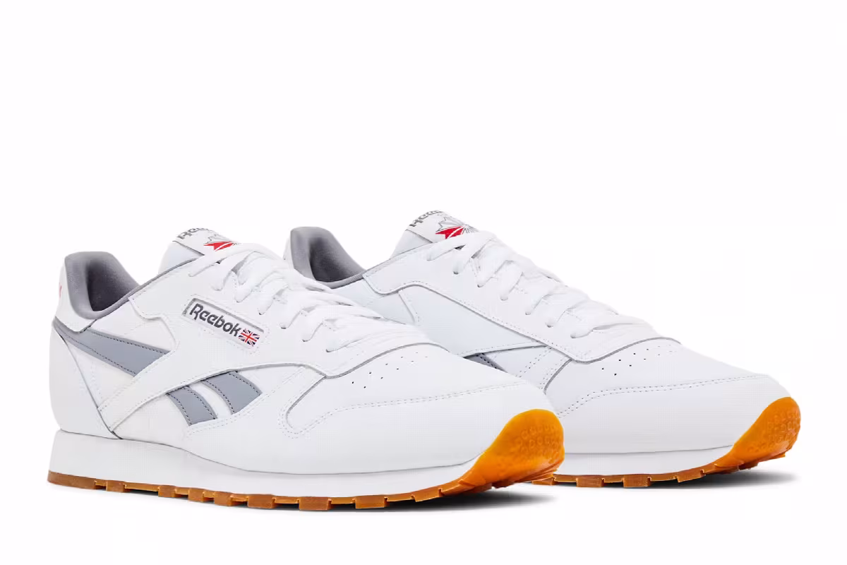 Reebok Classic Leather White Cold Grey Gum, view 9