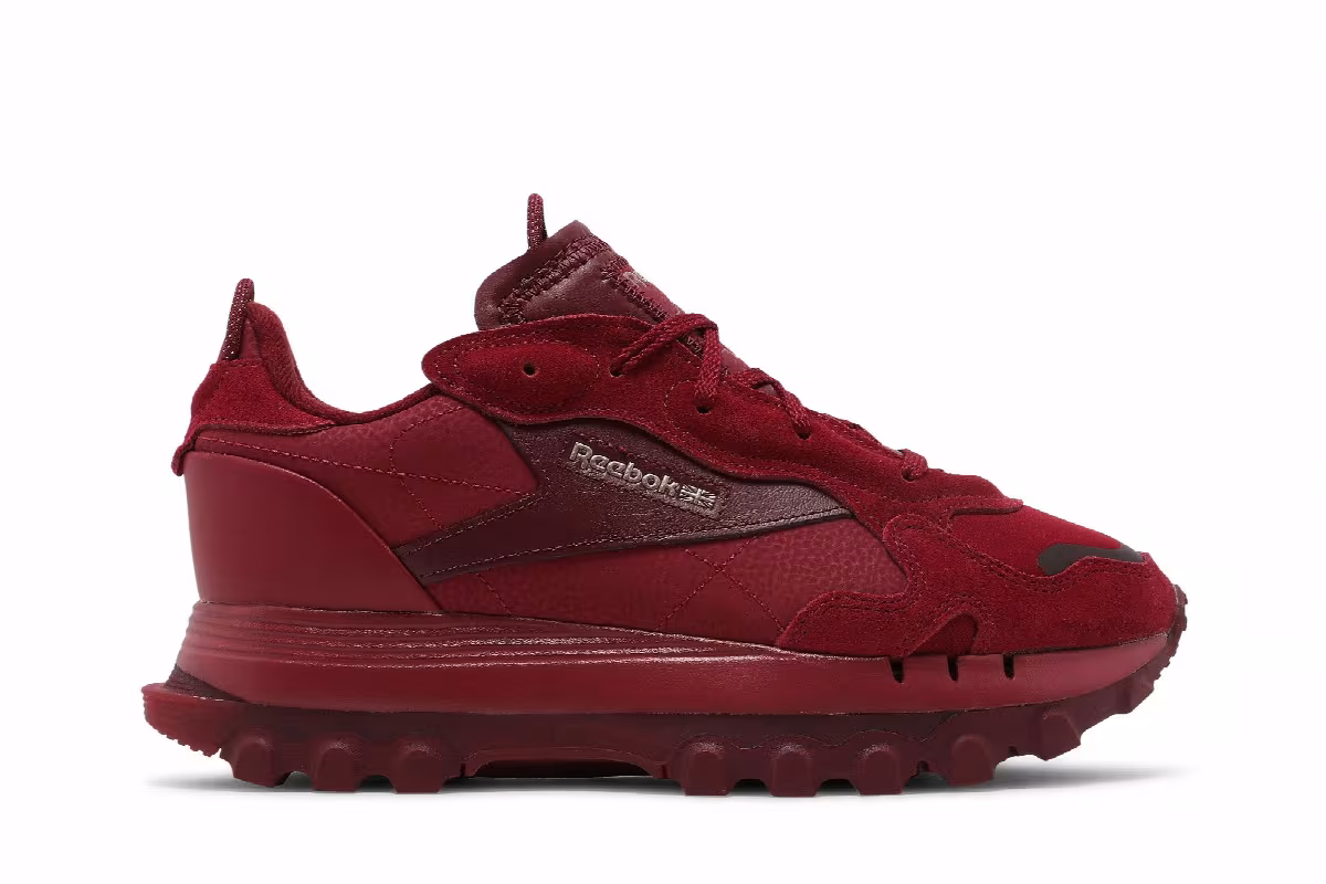 Cardi B x Reebok Women's Classic Leather Triathlon Red, view 2