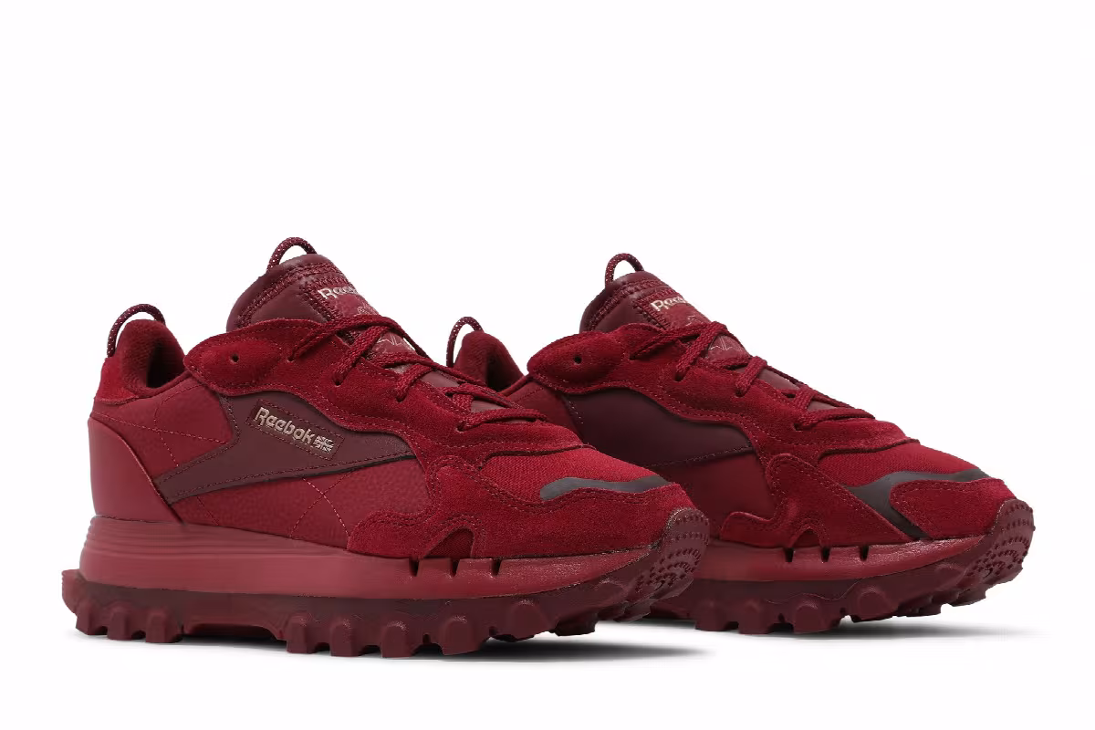 Cardi B x Reebok Women's Classic Leather Triathlon Red, view 9