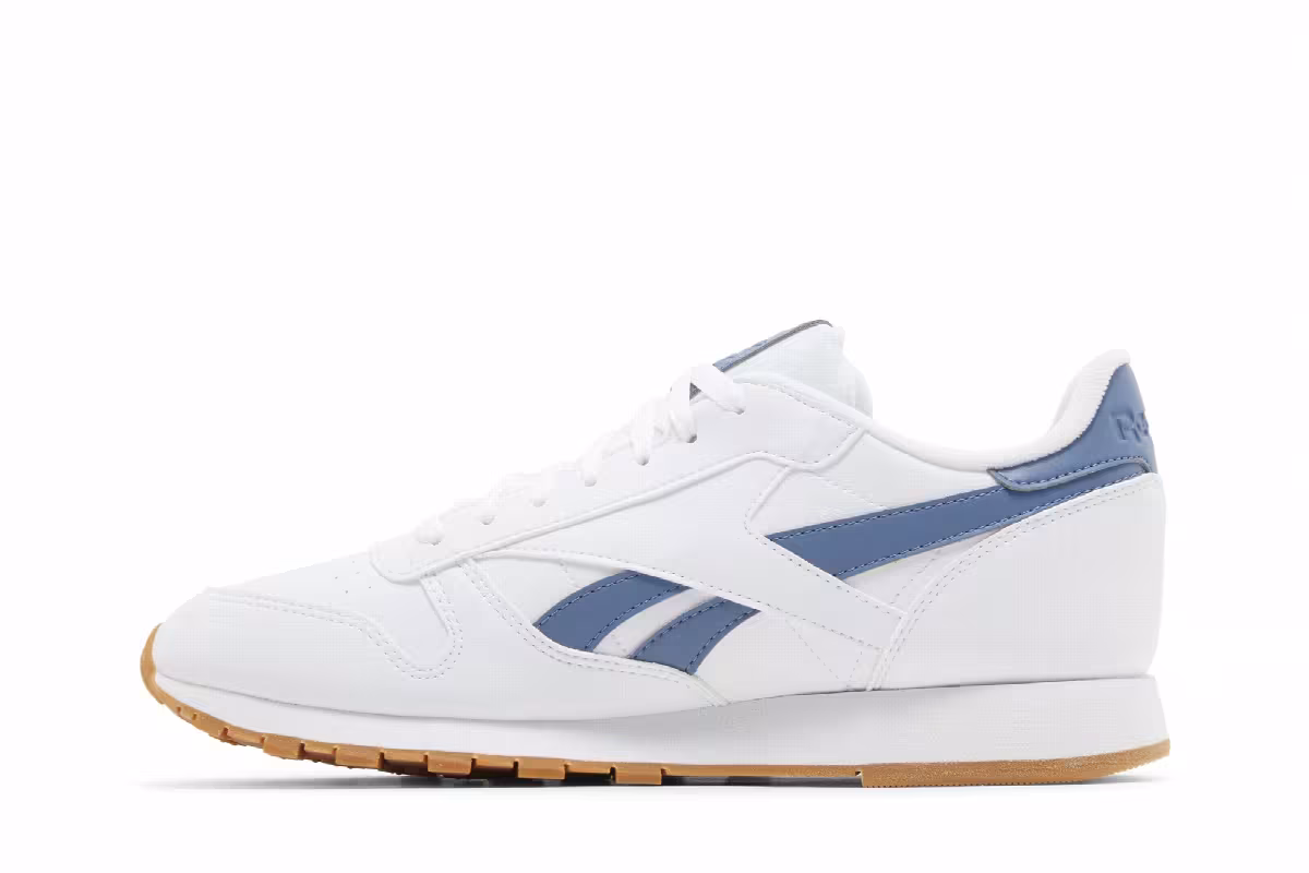 Reebok Classic Leather White Blue Slate, view 4