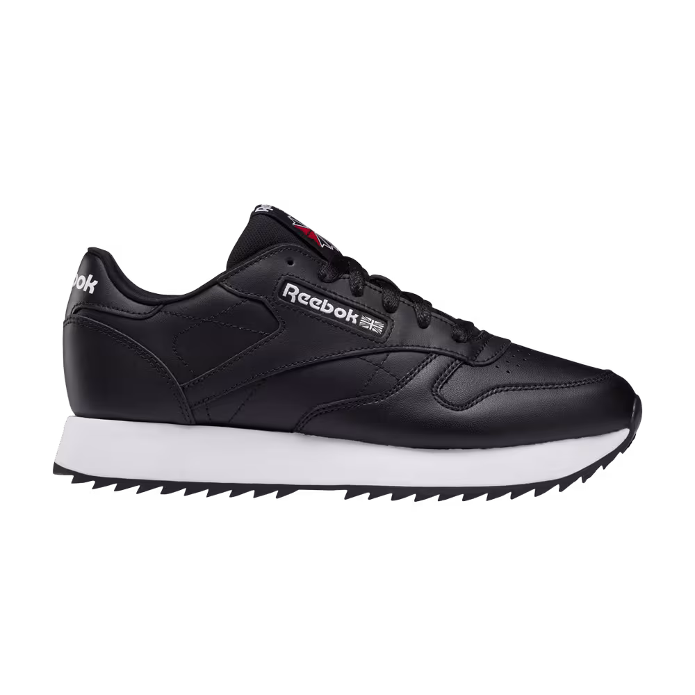 Reebok Women's Classic Leather Ripple Black White