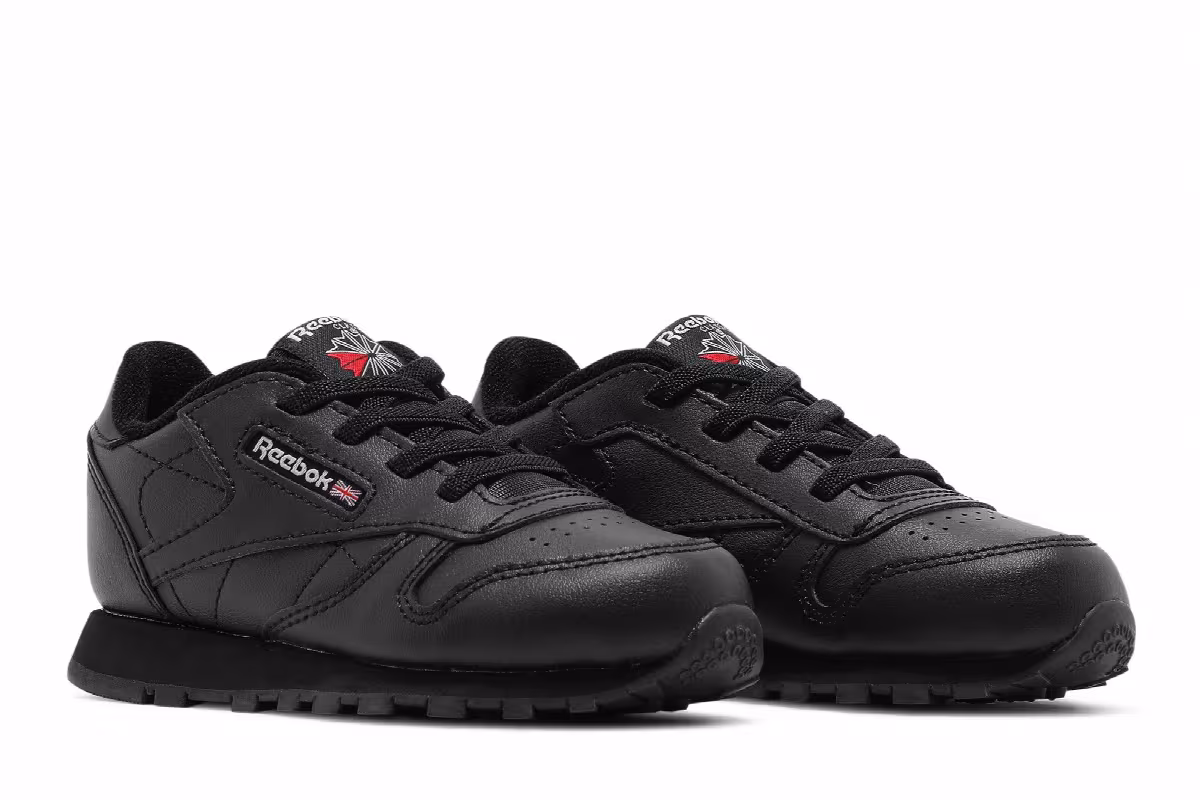 Reebok Classic Leather Toddler Triple Black, view 9
