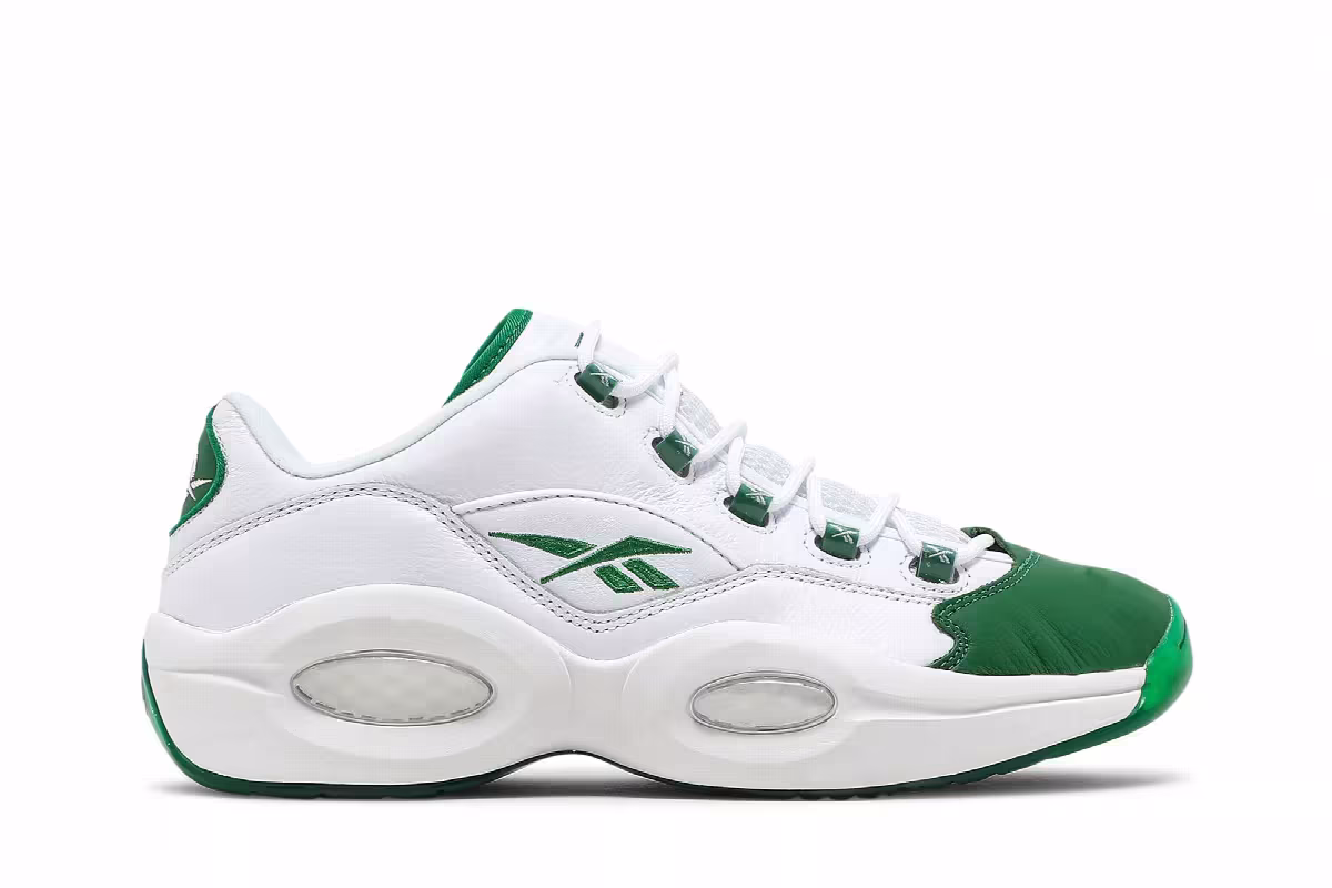 Reebok Question Low Green Toe, view 2