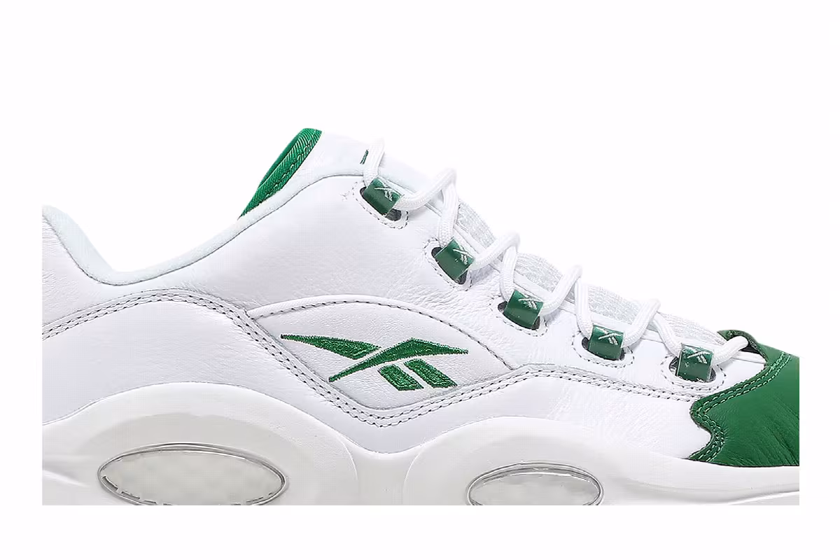 Reebok Question Low Green Toe, view 3