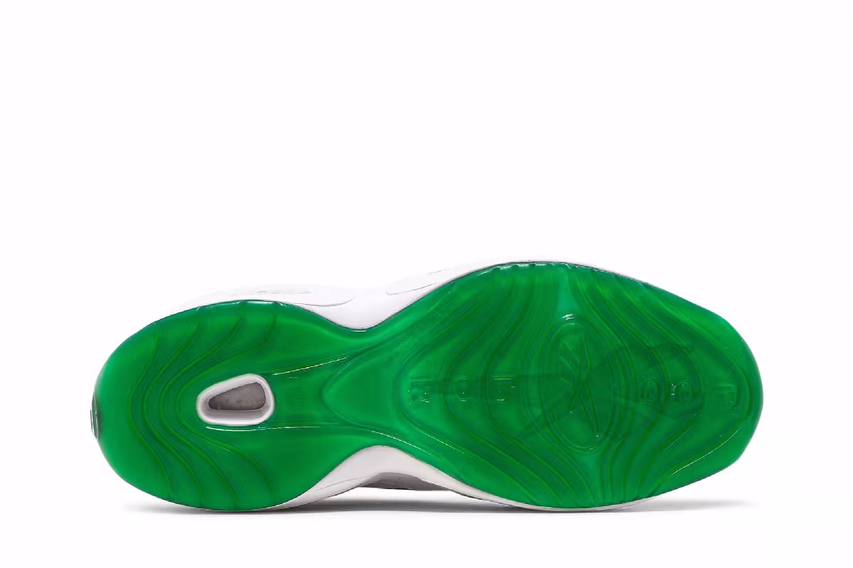 Reebok Question Low Green Toe, view 5