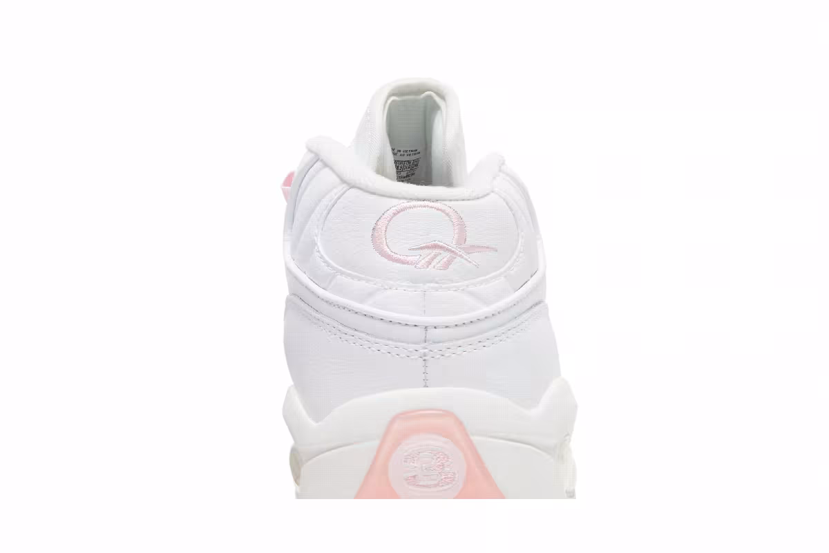 Reebok Question Mid Big Kid Pink Toe, view 8