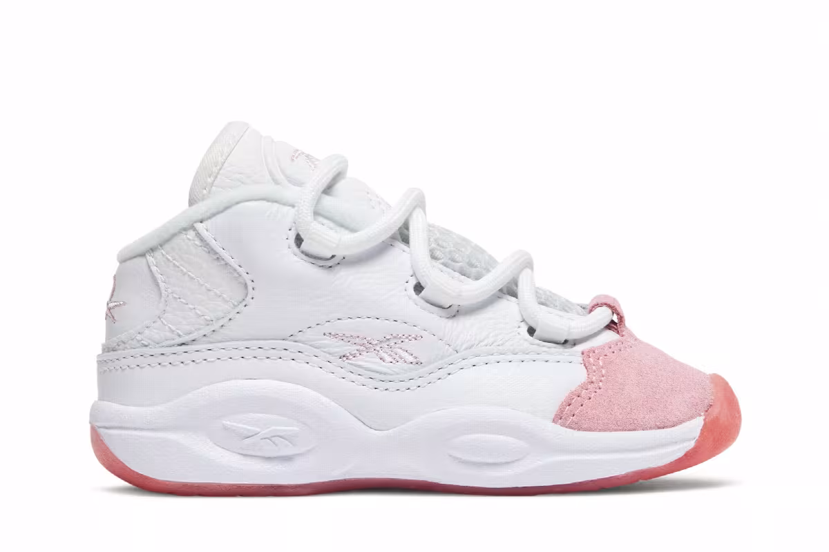 Reebok Question Mid Toddler Pink Toe, view 2