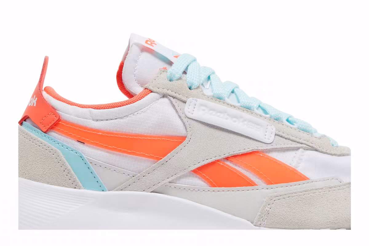 Reebok Women's Classic Leather Legacy White Orange Flare, view 3