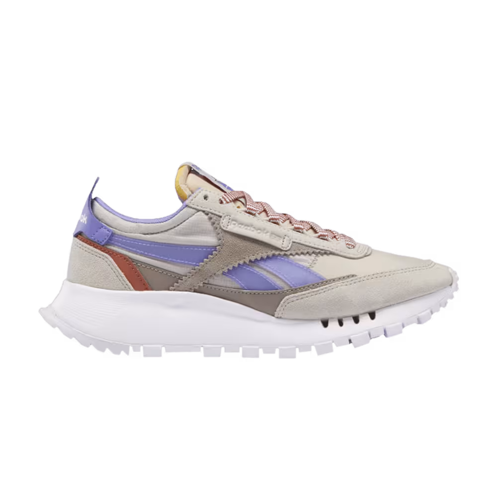 Reebok Women's Classic Leather Legacy Sand Stone Hyper Purple