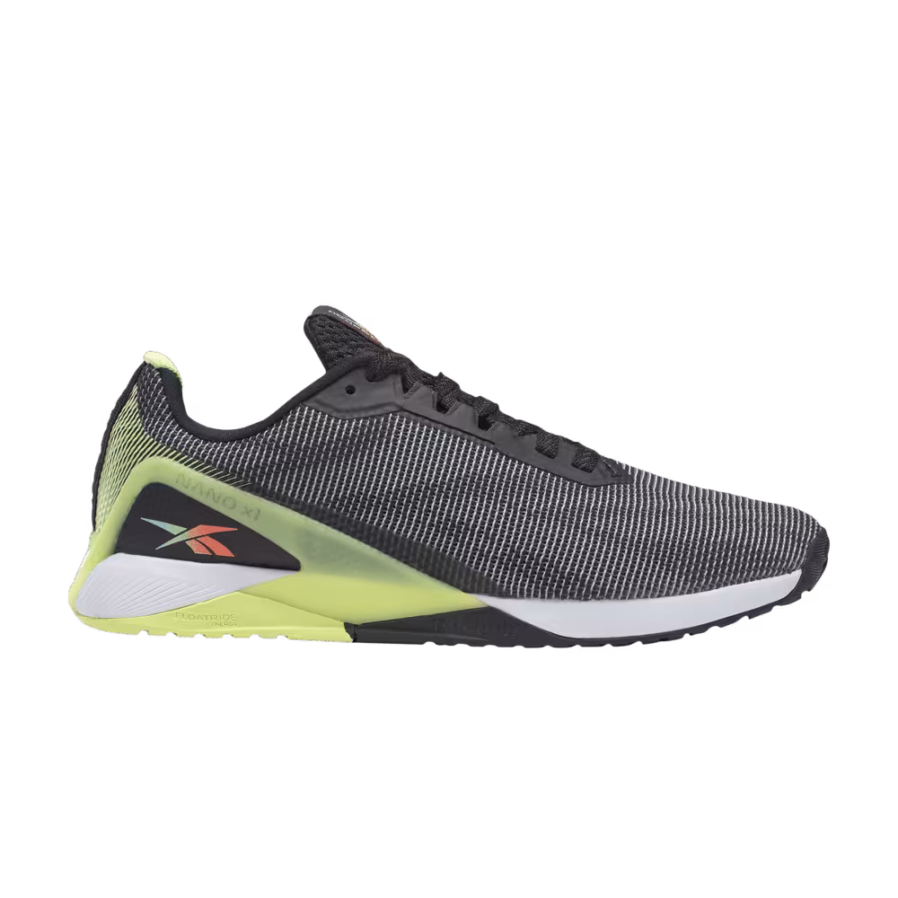 Reebok Women's Nano X1 Grit Black Energy Glow
