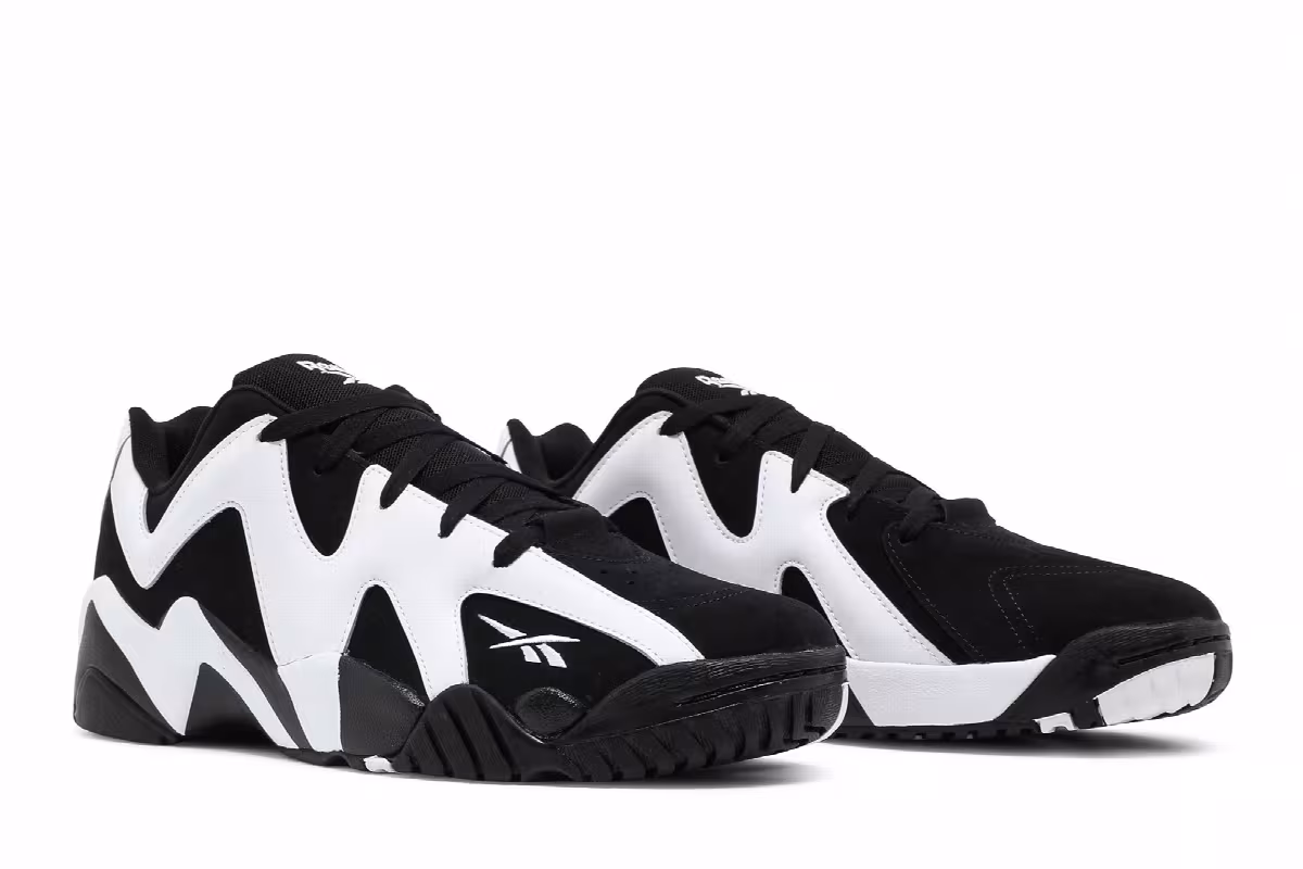 Reebok Kamikaze 2 Low OG Black White 2021, view 9