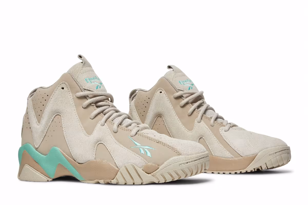 Reebok Kamikaze 2 Modern Beige Pixel Mint, view 9