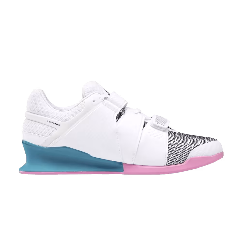Reebok Legacy Lifter FlexWeave White Seaport Teal Pink