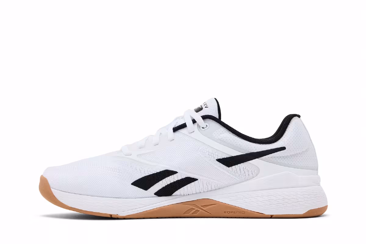 Reebok Nano X5 White Black Gum, view 4