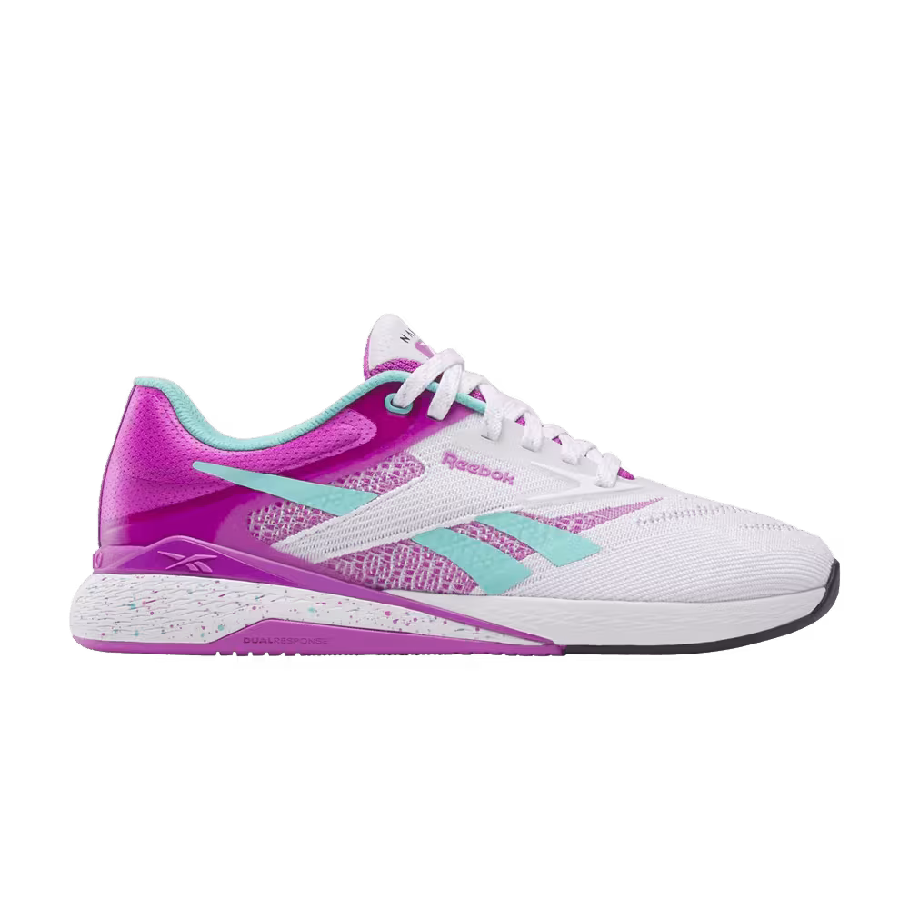 Reebok Women's Nano X5 White Purple Rave