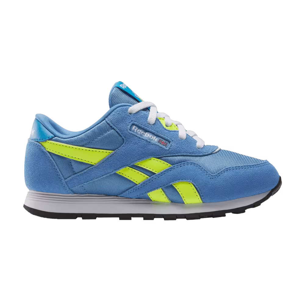 Reebok Classic Nylon Little Kid Essential Blue Solar Acid Yellow