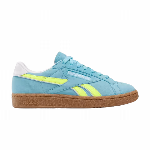 Reebok Wmns Club C Grounds UK 'Digital Blue Solar Acid Yellow Gum'