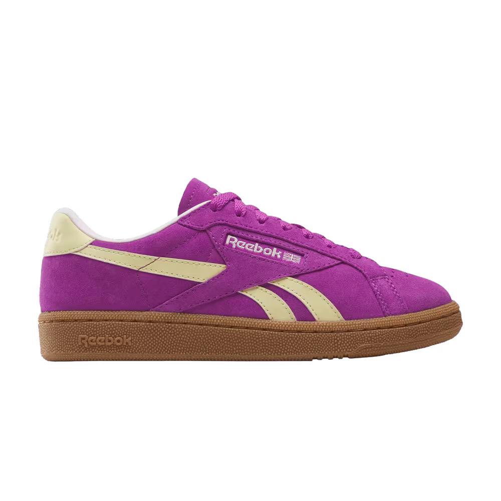 Reebok Women's Club C Grounds UK Purple Rave Bleached Yellow