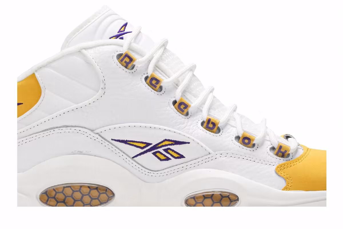 Reebok Question Mid Yellow Toe, view 3